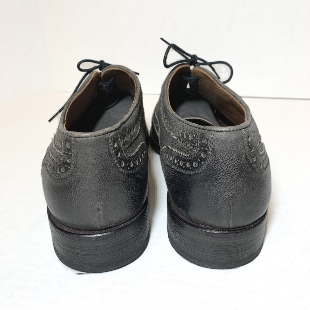 Bruschi Wing-tip Lace Up Oxfords Grey EUC - Picture 4 of 8